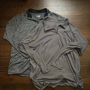 Two golf pullovers Nike Dri-fit & Under Armor heatgear sz xl